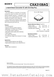CXA3108AQ datasheet pdf SONY