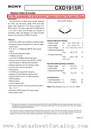 CXD1915R datasheet pdf SONY