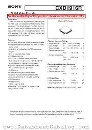 CXD1916R datasheet pdf SONY