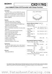 CXD1176Q datasheet pdf SONY