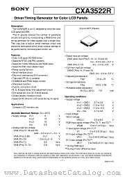 CXA3522R datasheet pdf SONY