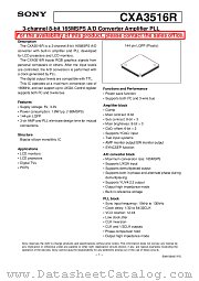 CXA3516R datasheet pdf SONY