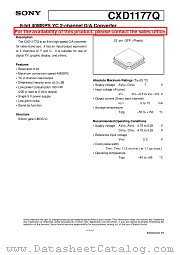CXD1177Q datasheet pdf SONY