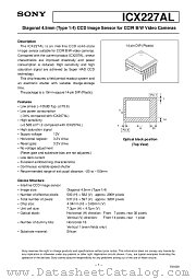 ICX227AL datasheet pdf SONY
