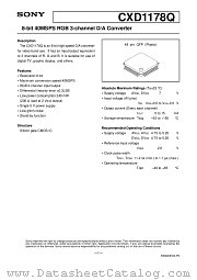 CXD1178Q datasheet pdf SONY