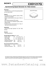 CXD1217Q datasheet pdf SONY