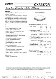 CXA3572R datasheet pdf SONY
