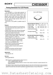 CXD3500R datasheet pdf SONY