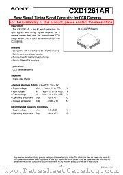 CXD1261AR datasheet pdf SONY