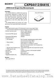 CXP84412 datasheet pdf SONY