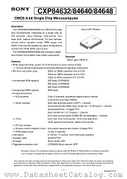 CXP84632 datasheet pdf SONY