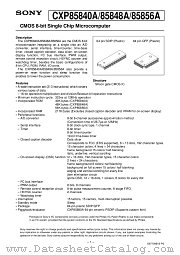 CXP85856A datasheet pdf SONY