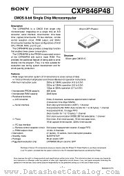 CXP846P48 datasheet pdf SONY