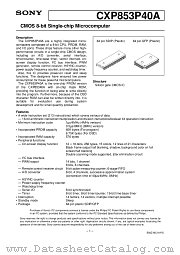 CXP853P40A datasheet pdf SONY