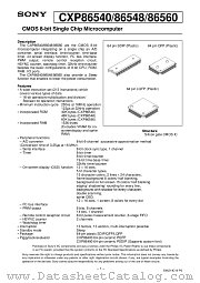 CXP86540 datasheet pdf SONY