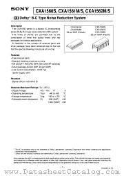 CXA1560S datasheet pdf SONY