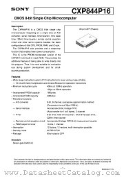 CXP844P16 datasheet pdf SONY