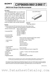 CXP86617 datasheet pdf SONY