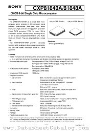 CXP81848A datasheet pdf SONY