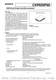CXP820P60 datasheet pdf SONY