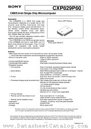 CXP829P60 datasheet pdf SONY