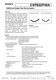 CXP832P40A datasheet pdf SONY
