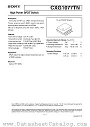 CXG1077TN datasheet pdf SONY