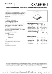 CXA3541N datasheet pdf SONY