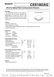 CXB1562AQ datasheet pdf SONY