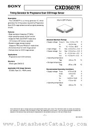 CXD3607R datasheet pdf SONY