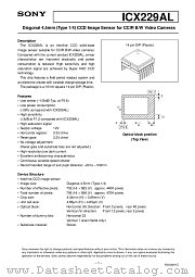 ICX229AL datasheet pdf SONY