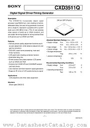 CXD3511Q datasheet pdf SONY