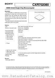 CXR702080 datasheet pdf SONY