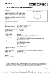 CXR702F080 datasheet pdf SONY