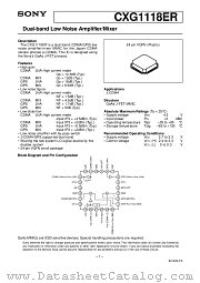 CXG1118ER datasheet pdf SONY