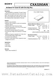 CXA3250AN datasheet pdf SONY