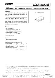 CXA2502M datasheet pdf SONY