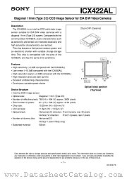 ICX422AL datasheet pdf SONY