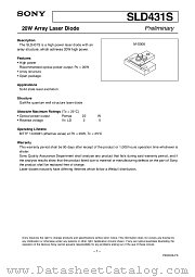 SLD431S datasheet pdf SONY