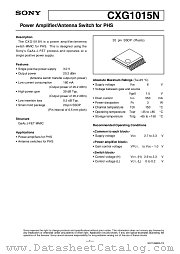 CXG1015N datasheet pdf SONY