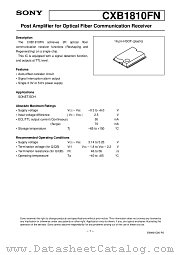 CXB1810FN datasheet pdf SONY