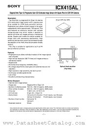 ICX415AL datasheet pdf SONY