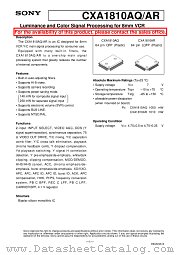 CXA1810AQ/AR datasheet pdf SONY