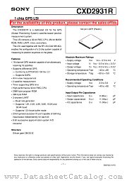 CXD2931R datasheet pdf SONY