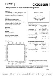 CXD3605R datasheet pdf SONY