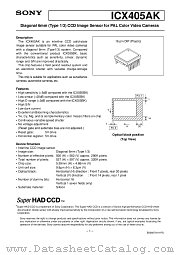 ICX405AK datasheet pdf SONY