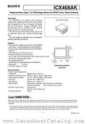 ICX408AK datasheet pdf SONY