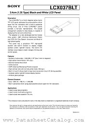 LCX037BLT datasheet pdf SONY