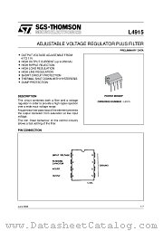 L4915 datasheet pdf ST Microelectronics