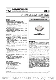 L6245 datasheet pdf ST Microelectronics